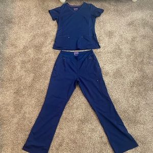 Purple Label Yoga Scrub Set (Navy Blue)